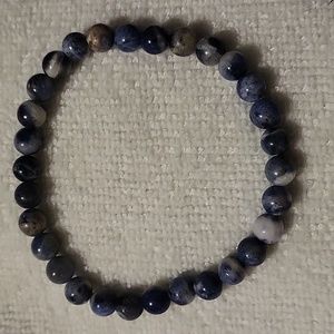 Boutique Natural Gemstone Sodalite Bracelet 6mm 8".